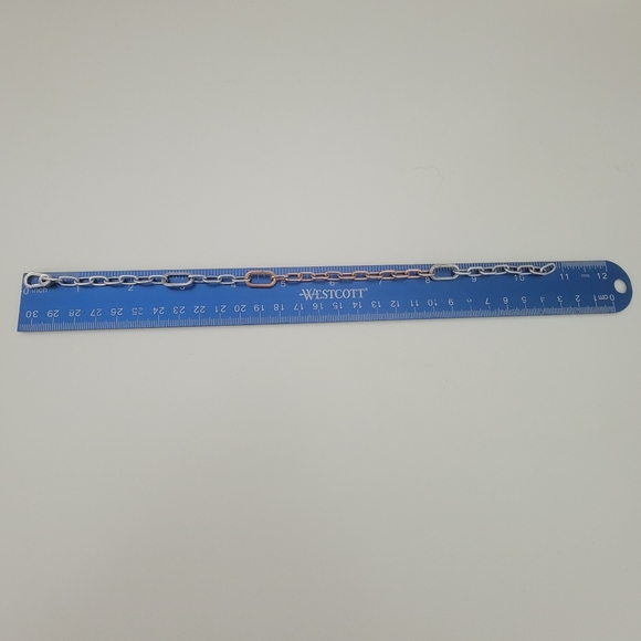 Pandora Two Tone Sterling Silver And Rose Gold Plated Chain Bracelet - Picture 9 of 11